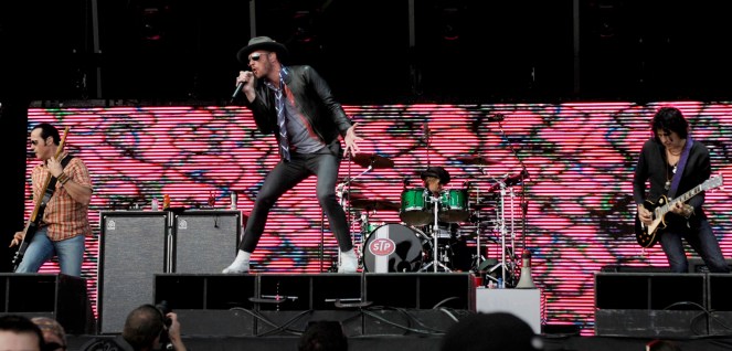 Stone Temple Pilots perform at the Virgin Mobile Festival in Baltimore, Maryland